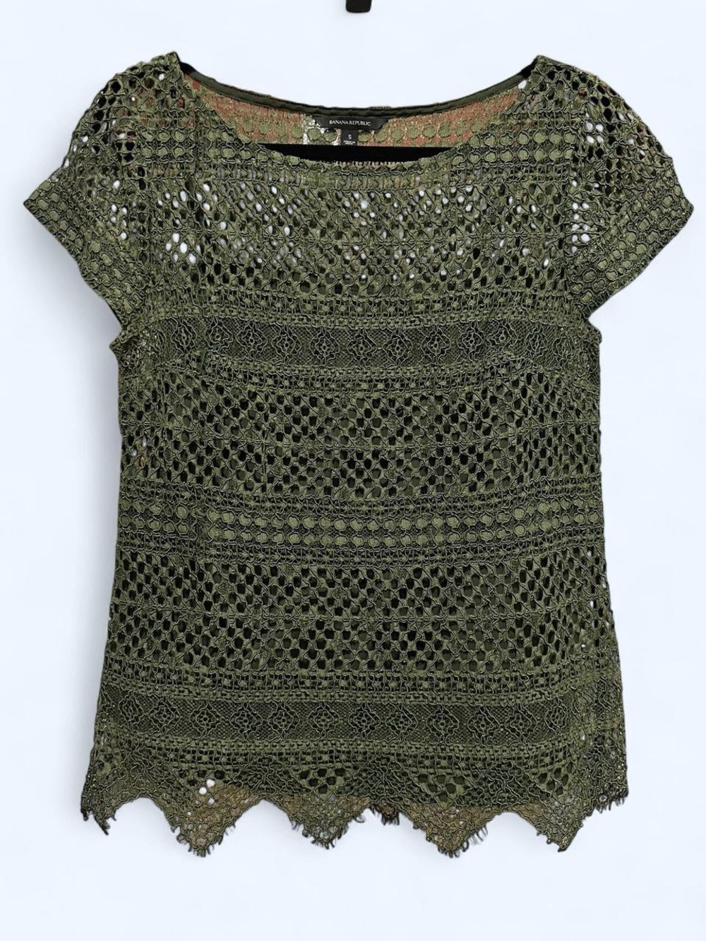 Banana Republic Green Lace Top